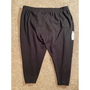 Terra & Sky Black Fleece Joggers Plus Sz 4X 28W-30W Elastic Waist Sweatpants NWT
